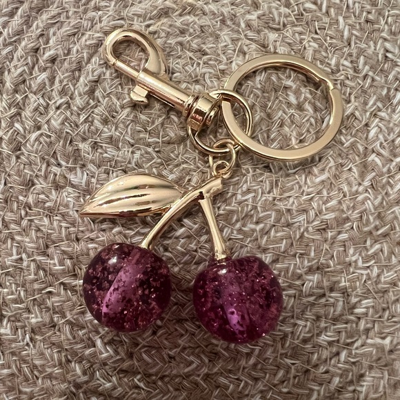 Purple Cherries Keychain charm - Picture 1 of 1